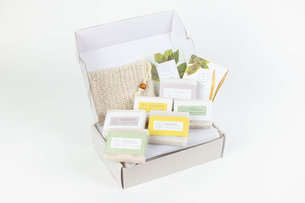 Natural Cold Press Soap Bars Gift Set Box (Set of 6)