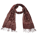 Handmade Batik Scarf - Red, White & Burgundy