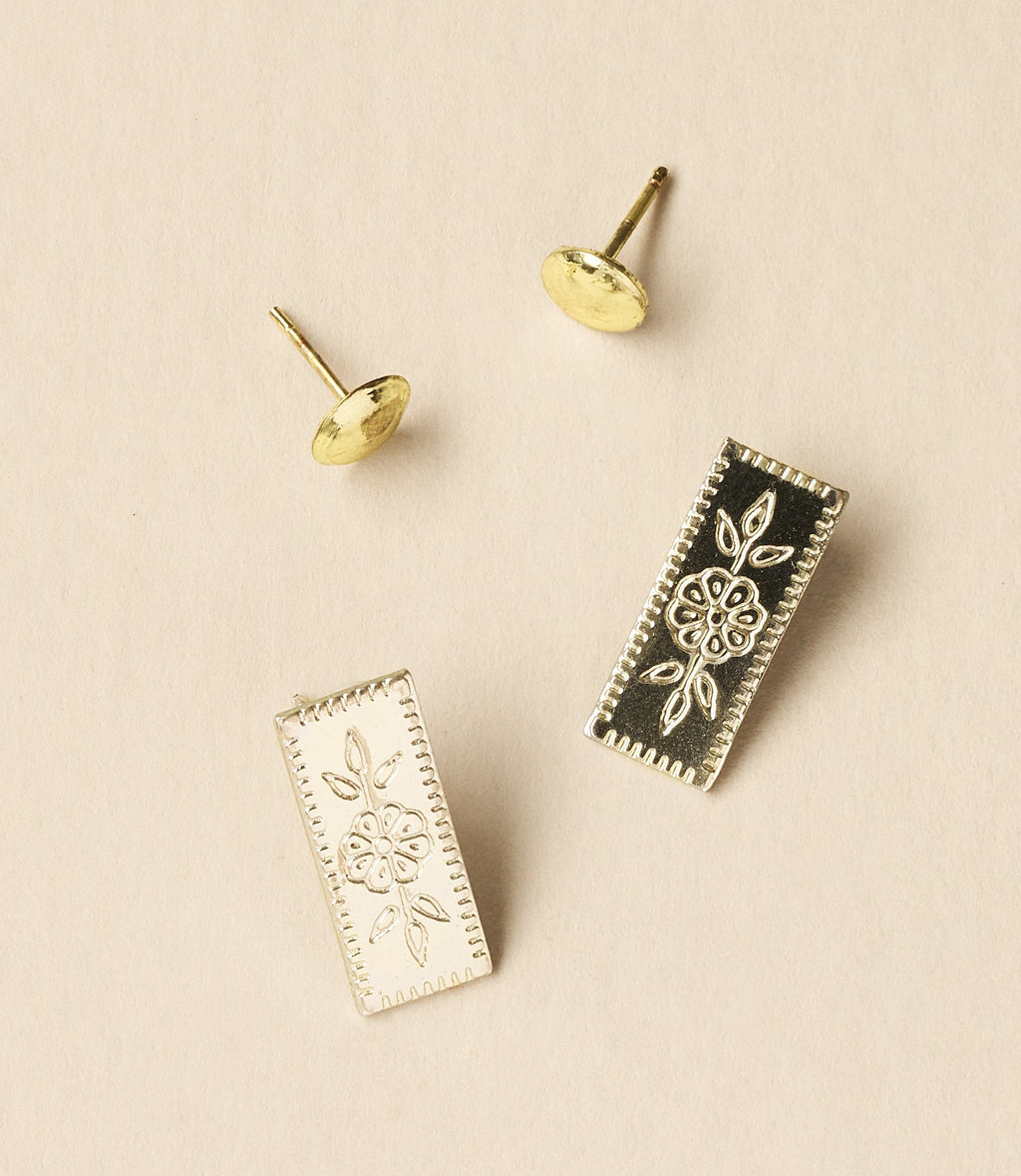 Haveli Etched Earring Set (Set of 2)