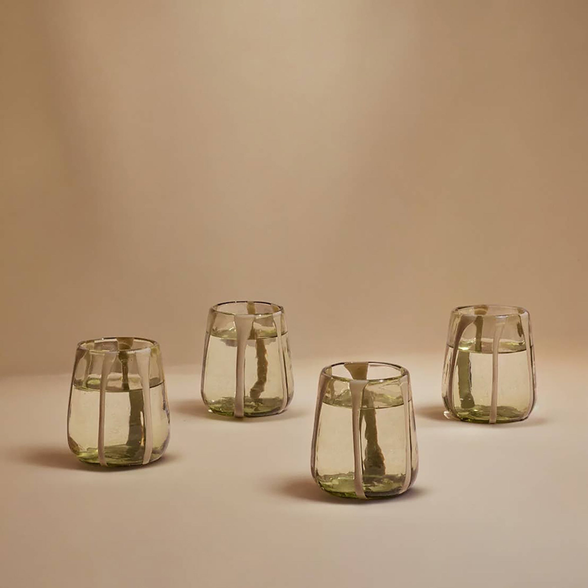 Olivia Short Green Olive Glass