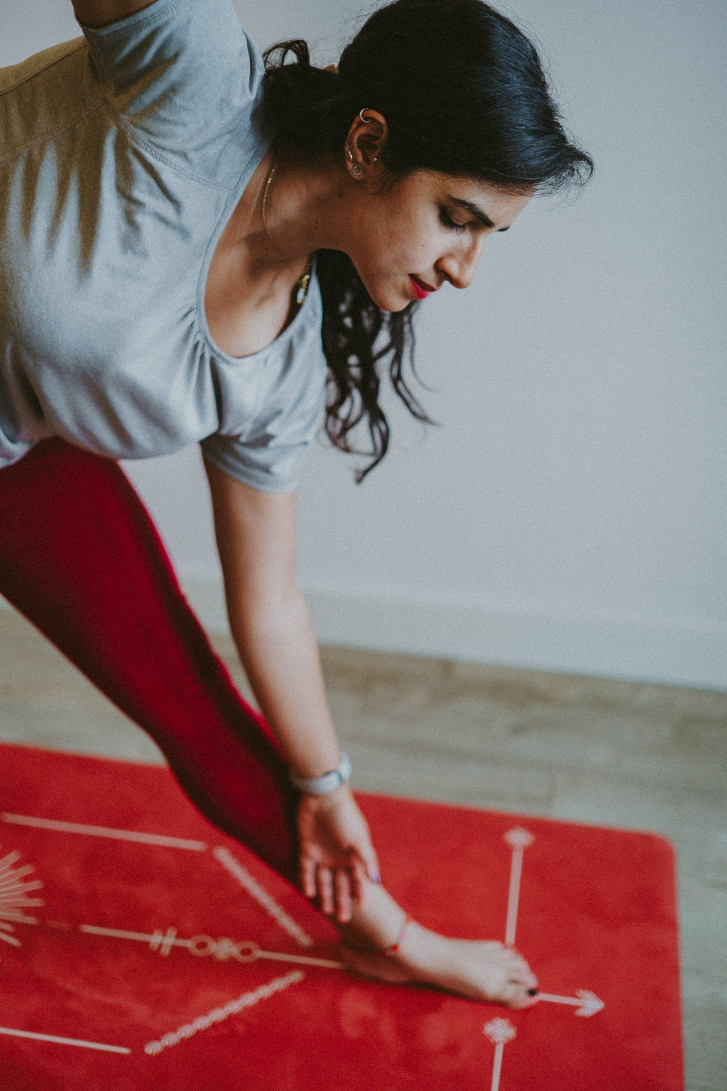 Sustainable Yoga Mat - Warrior Red Velvet