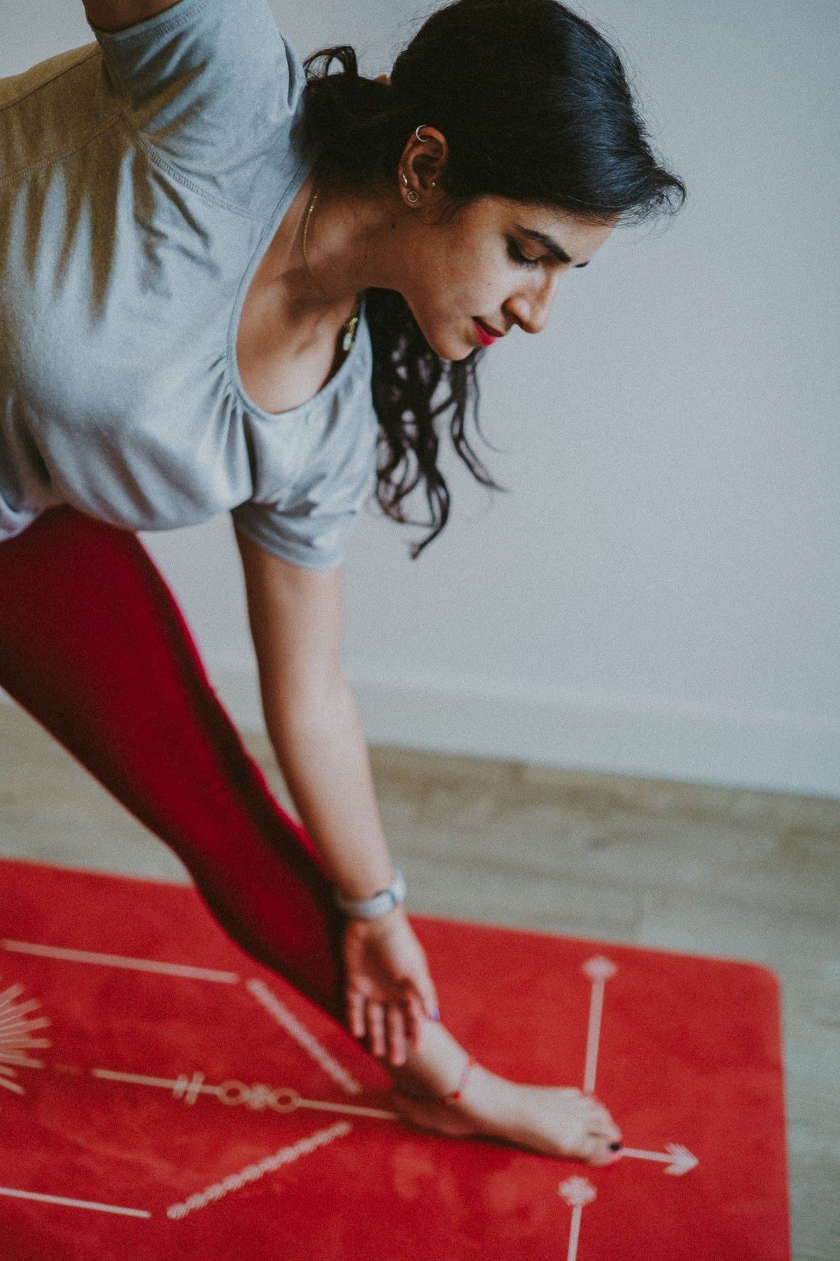 Sustainable Yoga Mat - Warrior Red Velvet