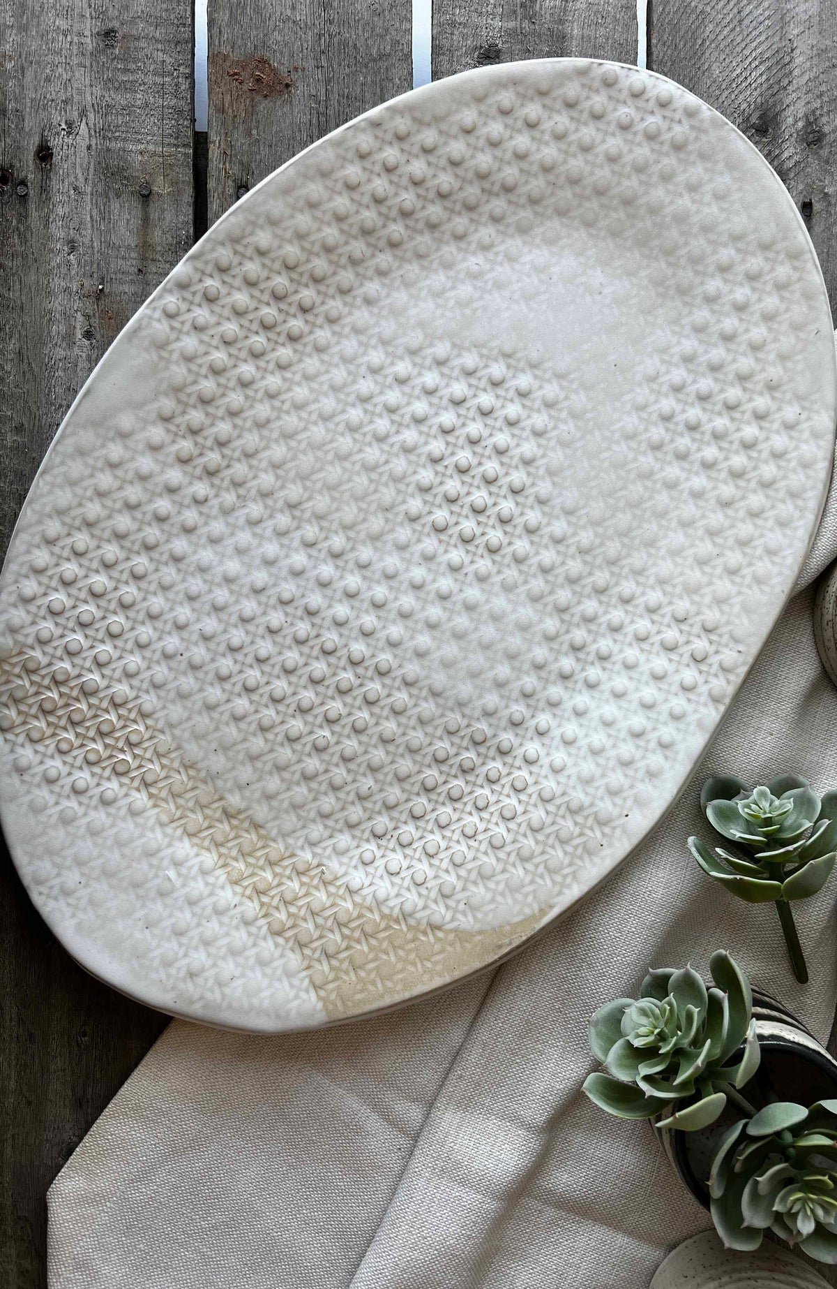 Sandalwood Caned Statement Platter