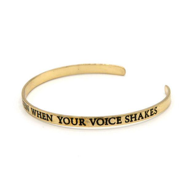 Speak The Truth Quote Cuff Bracelet