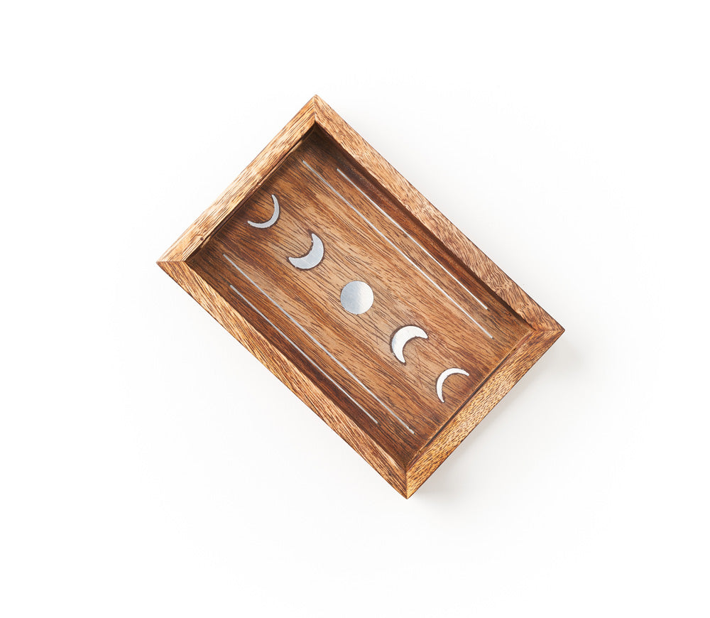 Jyotisha Celestial Rectangular Catch-All Tray with Brass Inlay