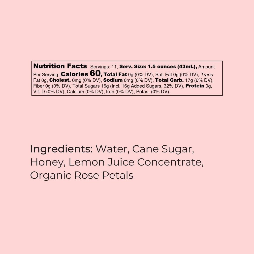 Rose, Honey & Lemon Cocktail & Mocktail Mixer, 16 fl oz
