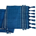 Handwoven Table Runner in Indigo Arrow