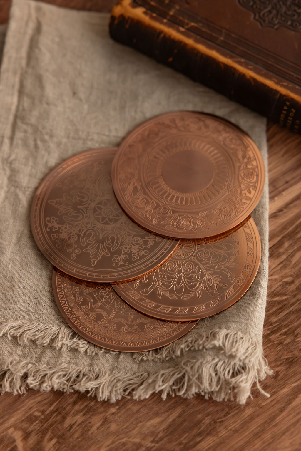Vintage Inspired Coasters Set (Set of 4)
