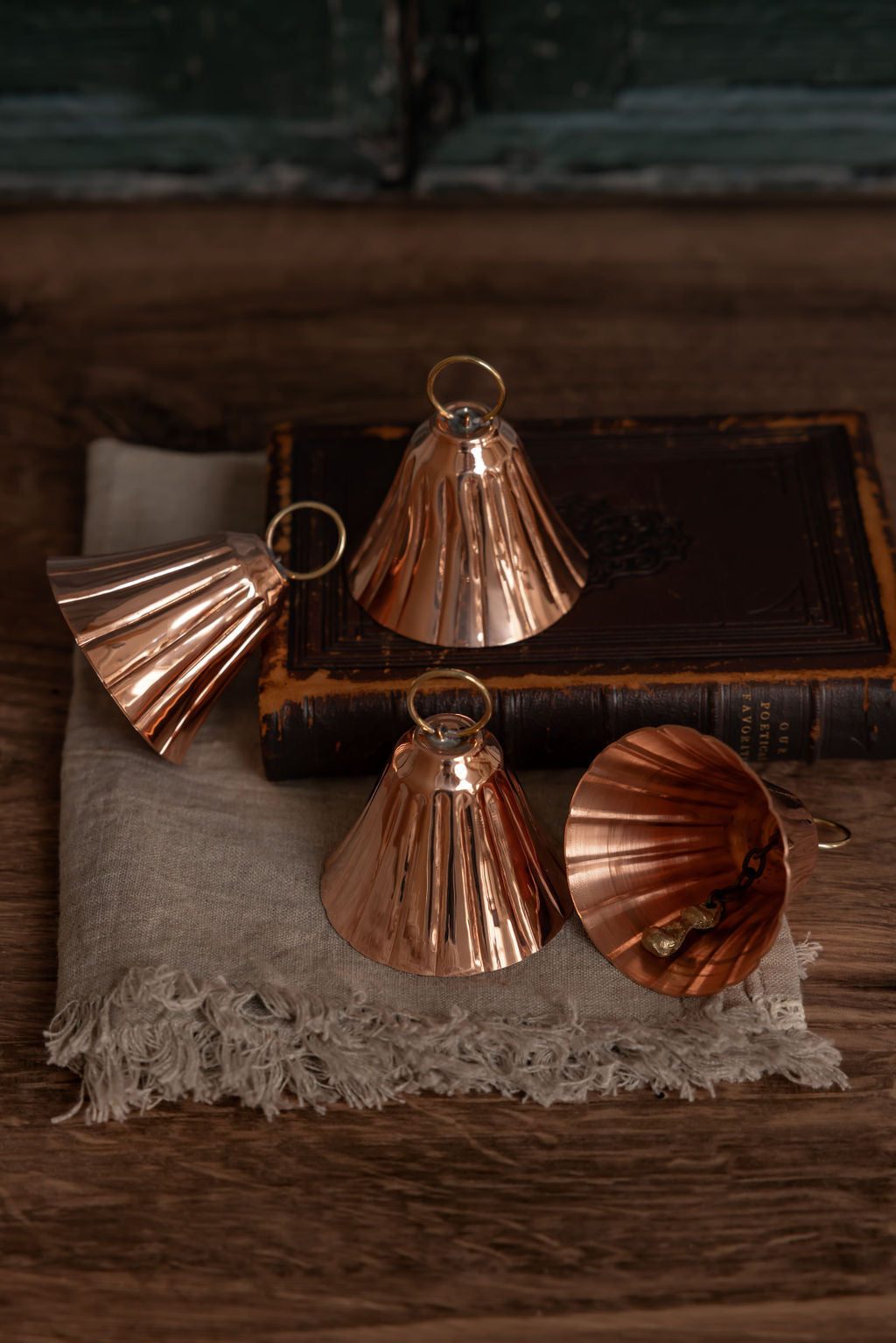 Copper Bell Ornaments (Set of 2 or 4)