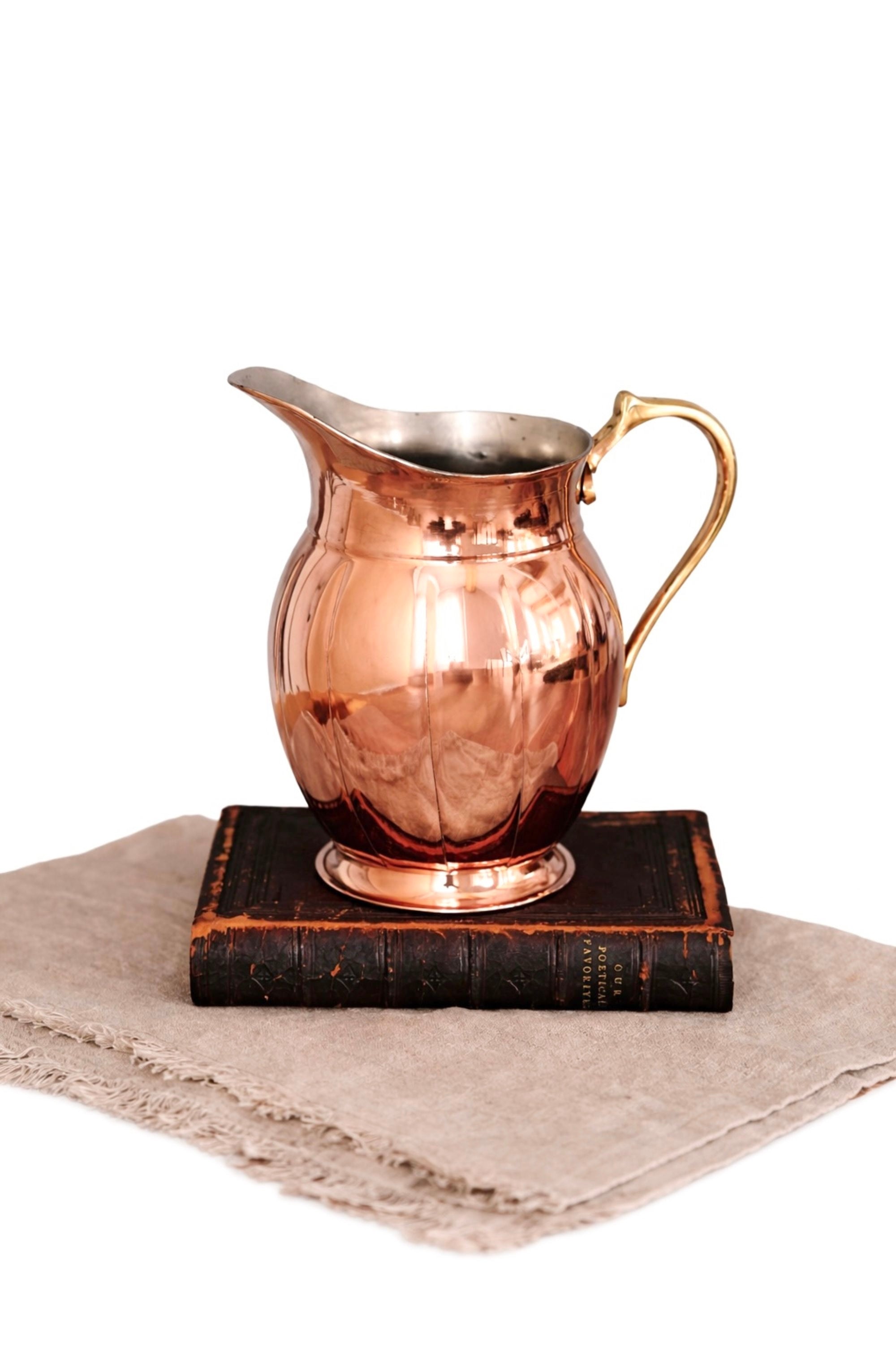 Vintage Inspired Copper Large Pitcher