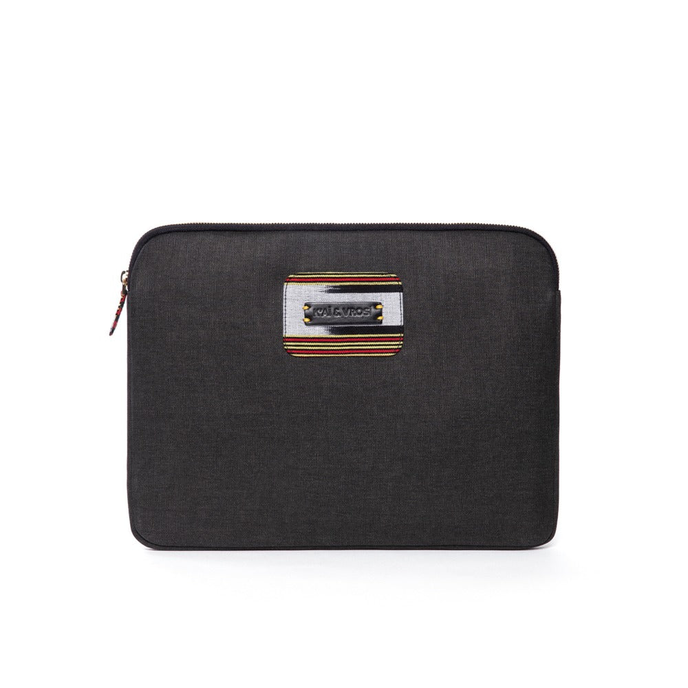 Zipped Black Canvas Laptop Case for 13" & 14"