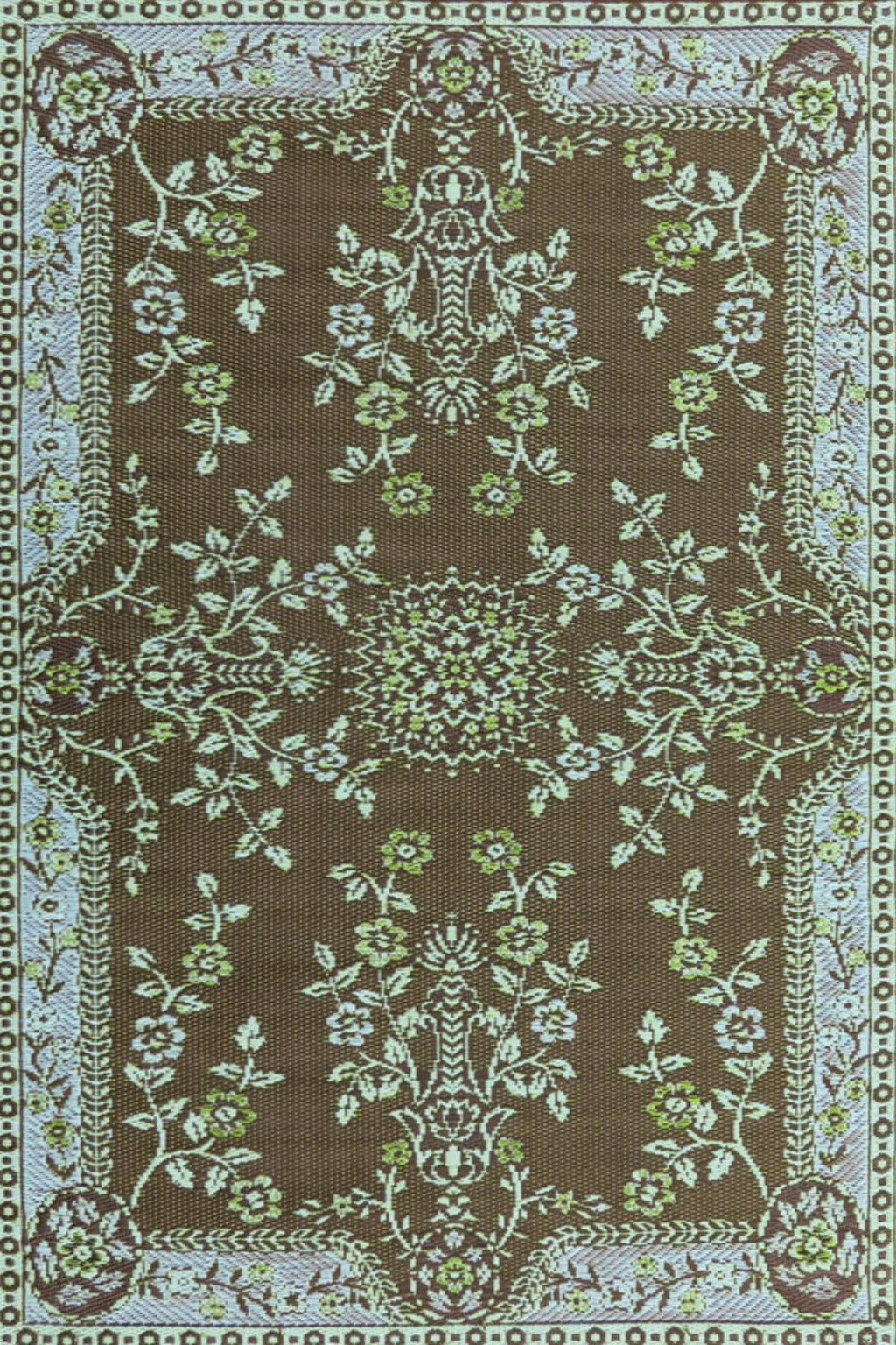 Garland Teal & Brown Outdoor Rug