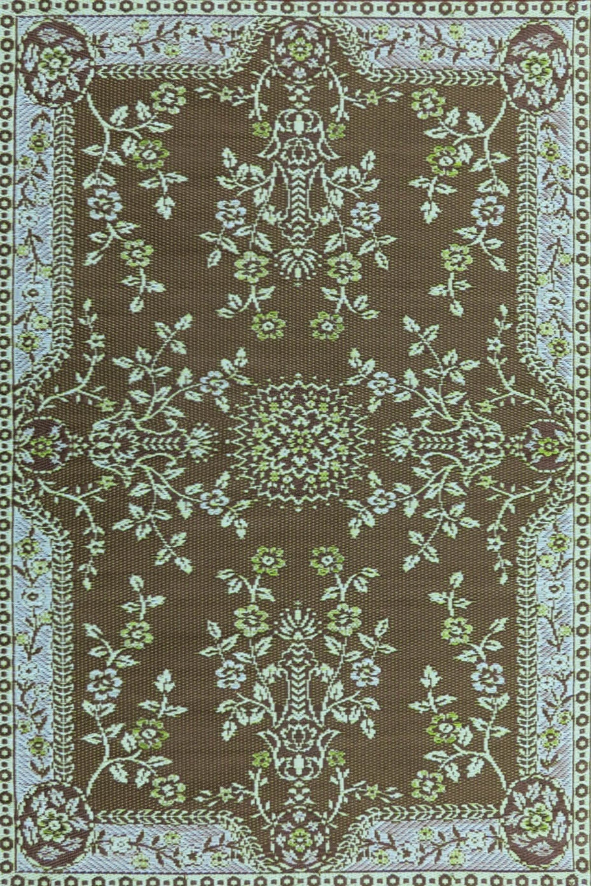 Garland Teal & Brown Outdoor Rug