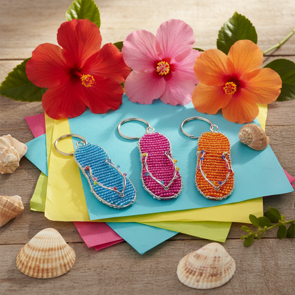 Flip Flop Keyring (Set of 6)