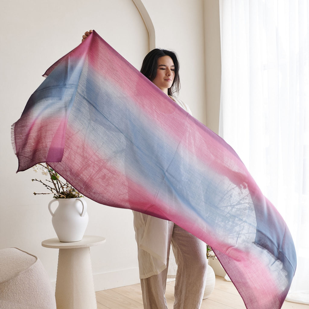 Iris Cashmere Merino Handloom Scarf