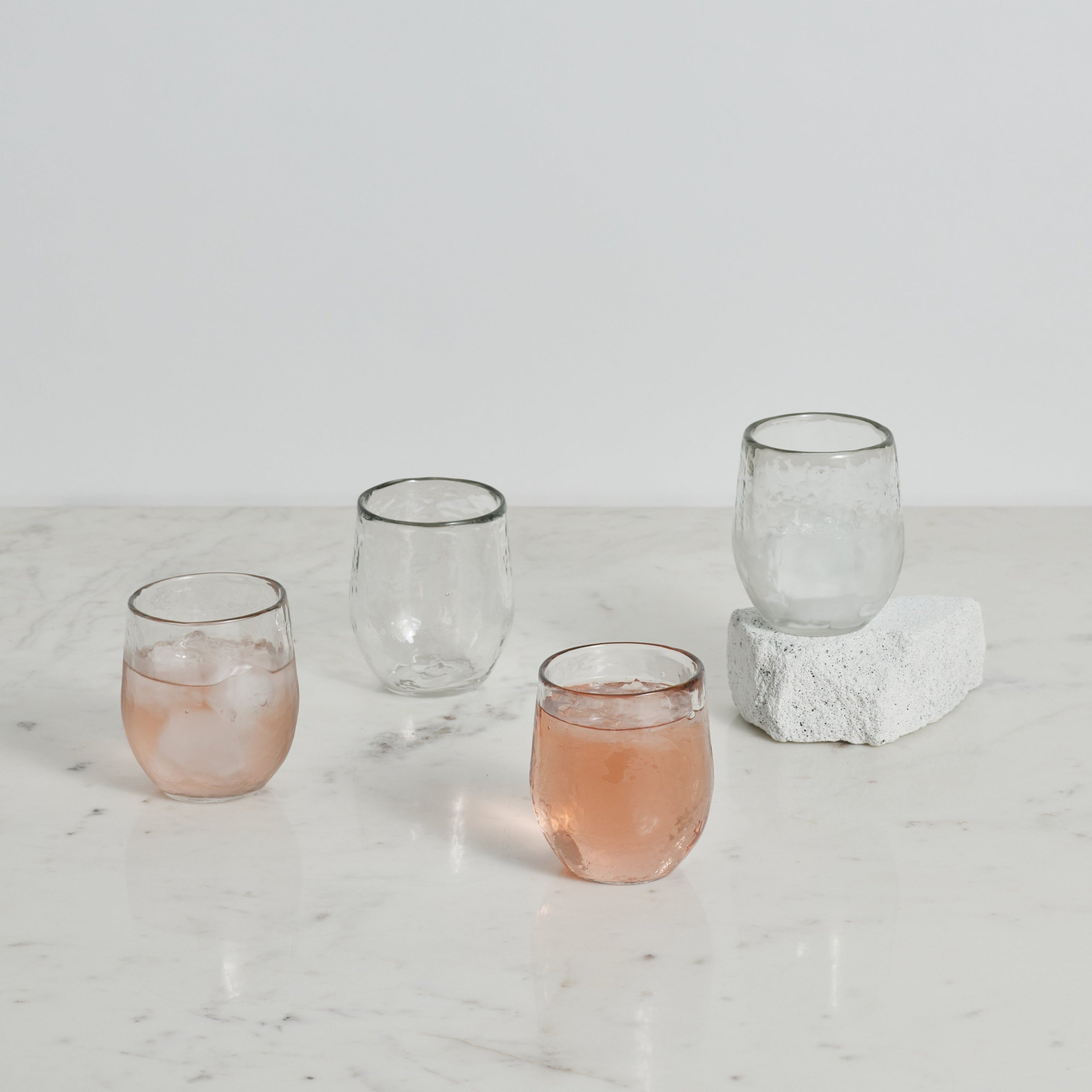 Pebbled Spirits Glasses (Set of 4)