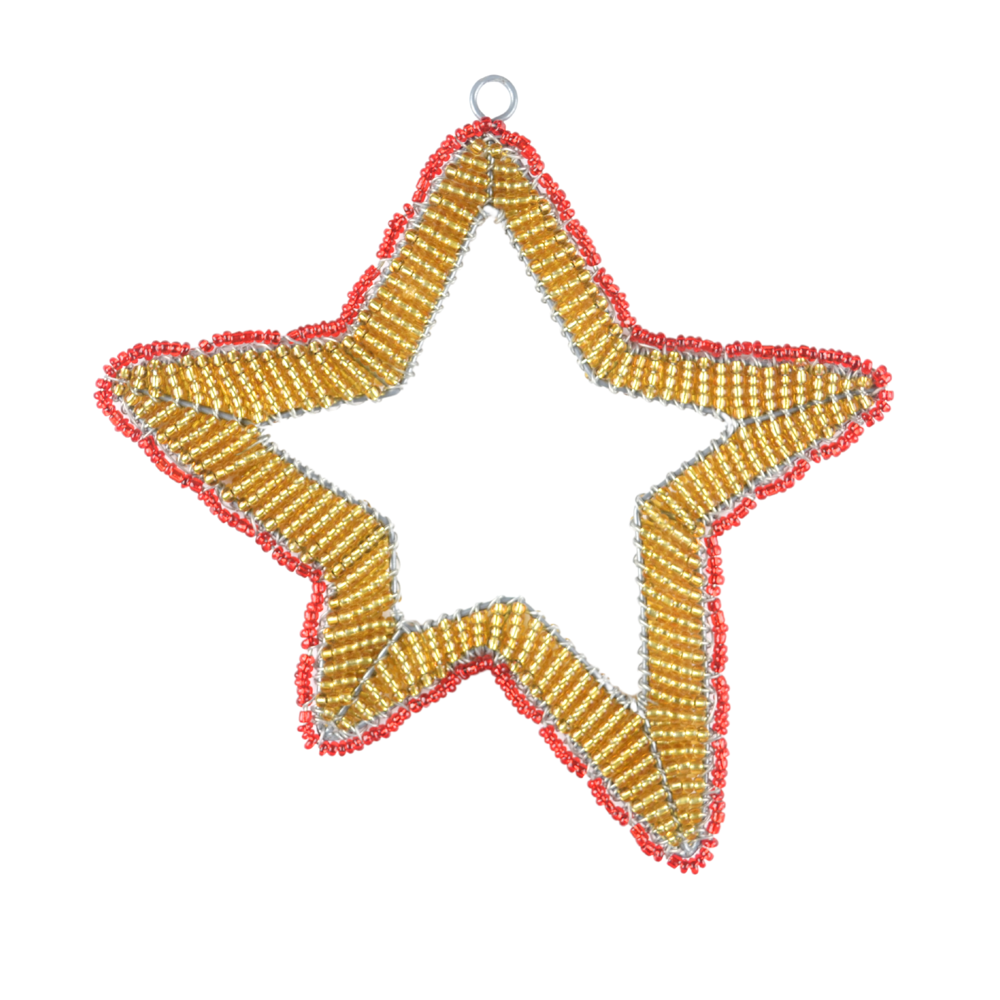 Assorted Handmade Beaded Star Ornament (Set of 3)