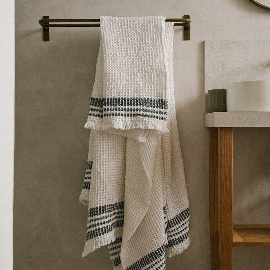 Organic Belgian Waffle Bath Sheet - Ash