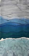 Hand-Dyed Silk Wall Hanging  - Cloudy Summer Day