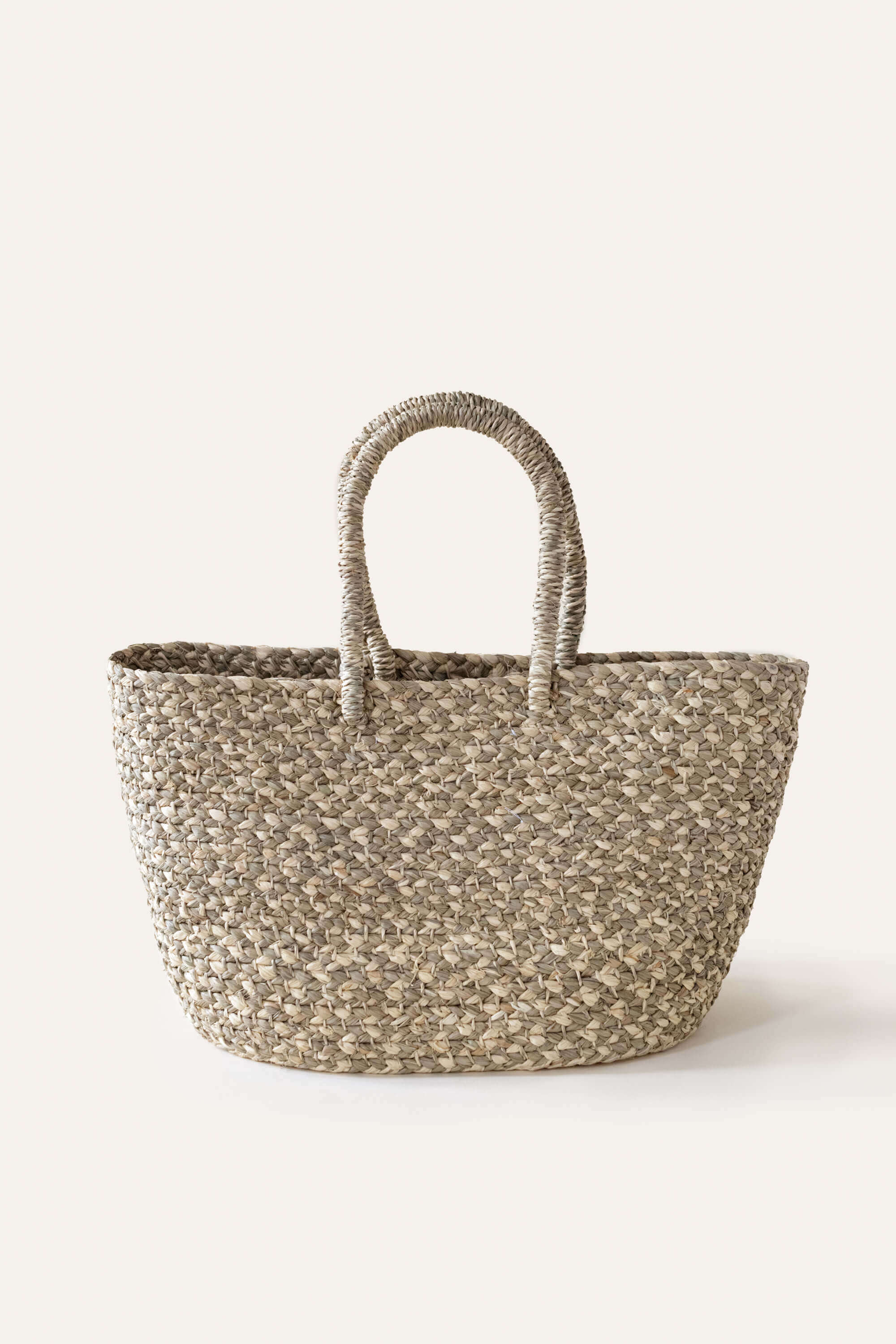 Braided Raffia Tote Sage & Natural