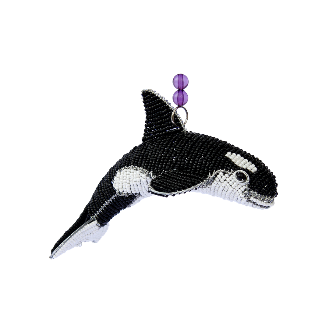 Orca Baby Beaded Figurine (Set of 2)