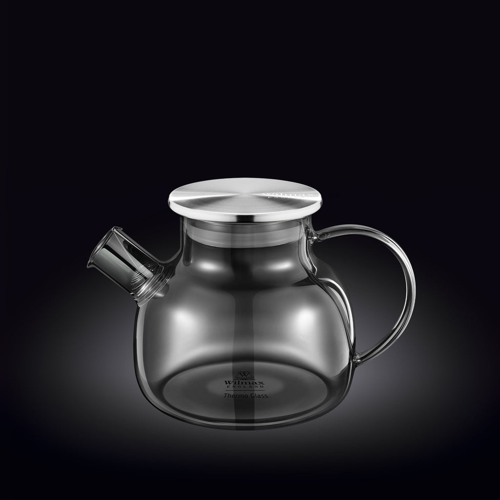 Smoky Grey Thermo Glass Teapot | High Temperature & Shock Resistant (32 fl.oz./950ml)