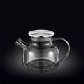 Smoky Grey Thermo Glass Teapot | High Temperature & Shock Resistant (32 fl.oz./950ml)