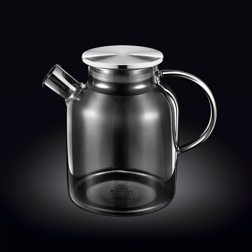 Smoky Grey Thermo Glass Teapot | High Temperature & Shock Resistant (54 fl.oz.)