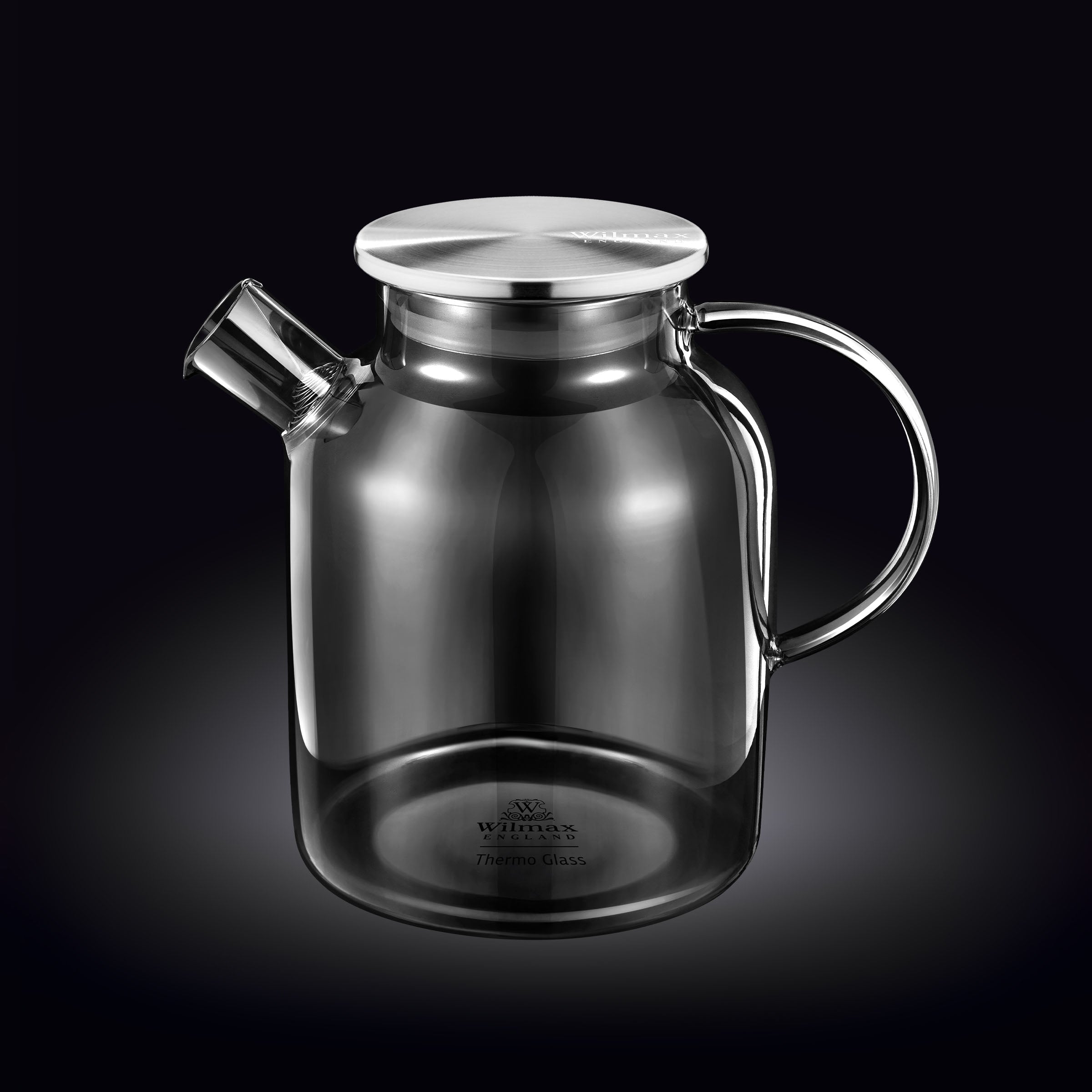 Smoky Grey Thermo Glass Teapot | High Temperature & Shock Resistant (54 fl.oz.)