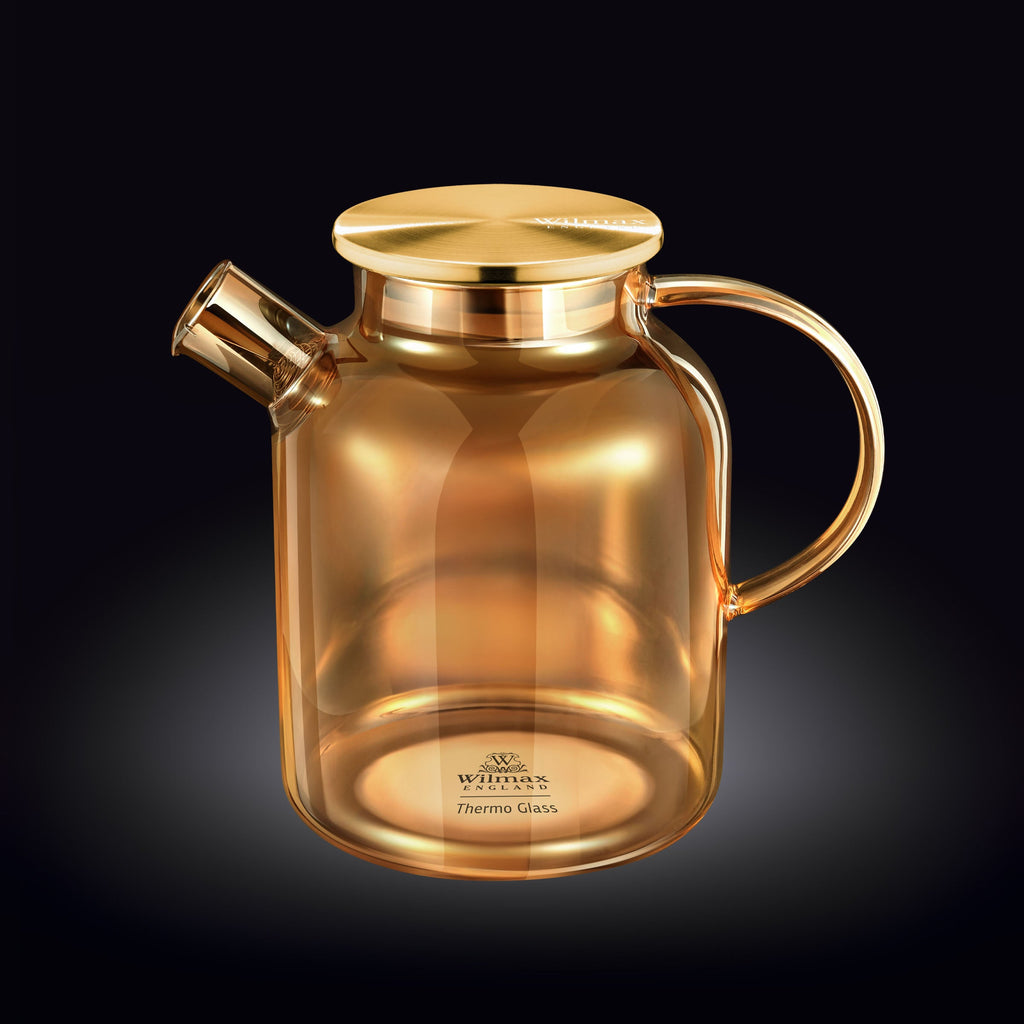 Amber Thermo Glass Teapot | High Temperature & Shock Resistant (54 fl.oz.)