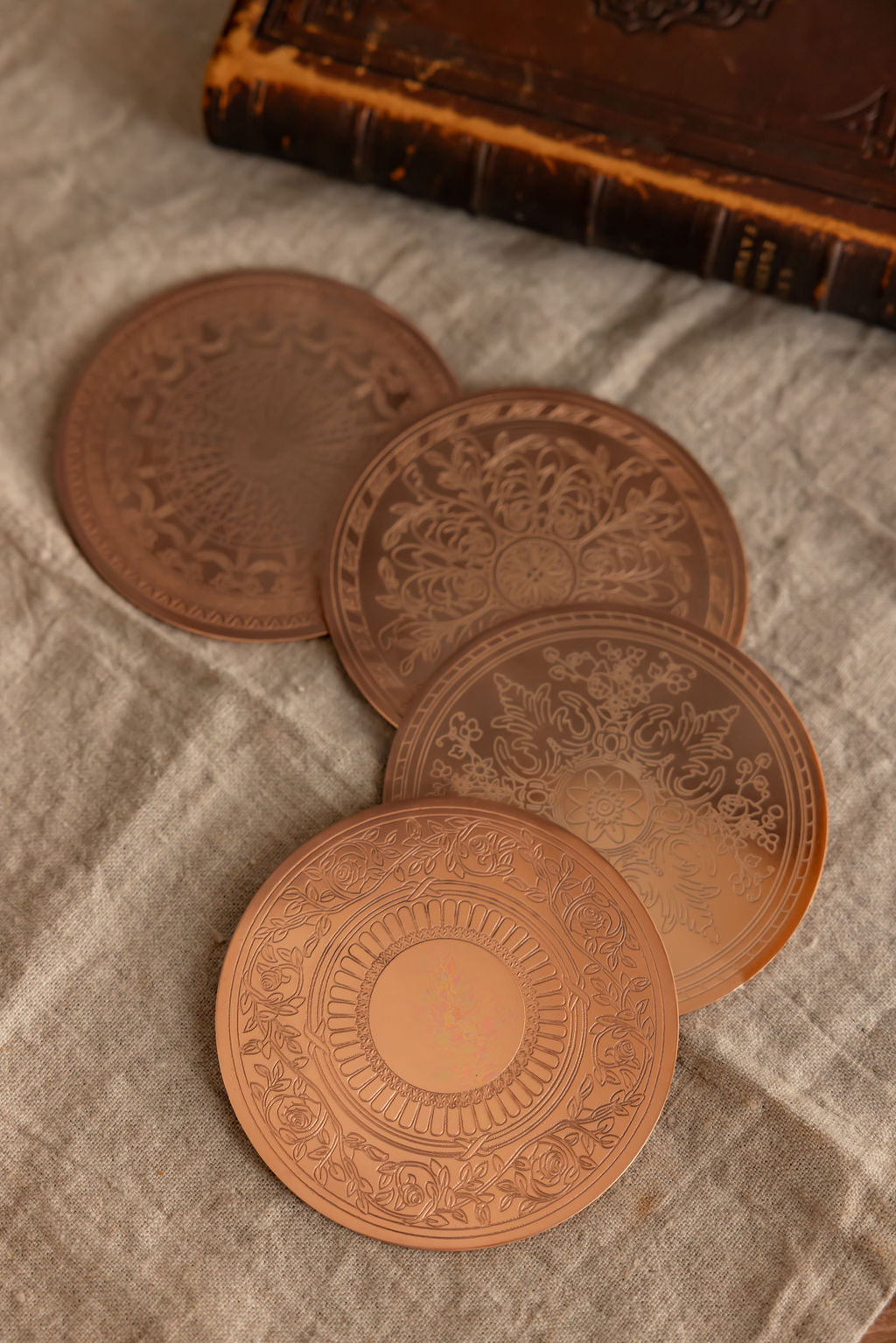 Vintage Inspired Coasters Set (Set of 4)