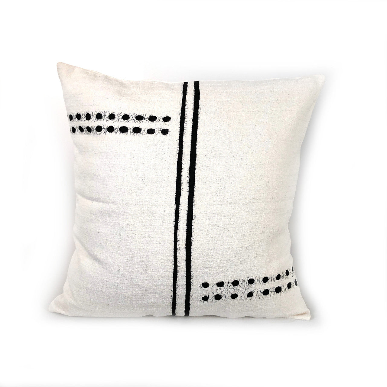 Sadza Dots & Lines Pillow Cover - White