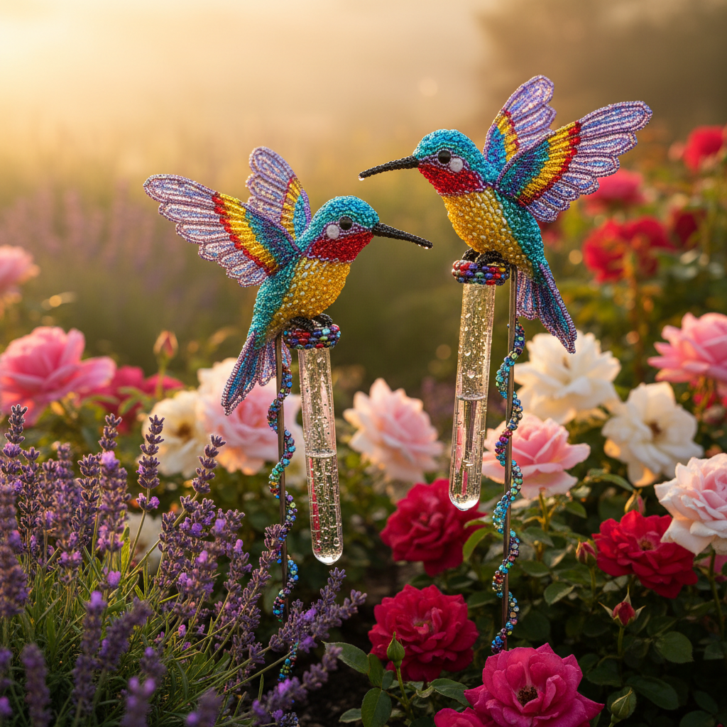 Hummingbird Rain Gauge (Set of 2)