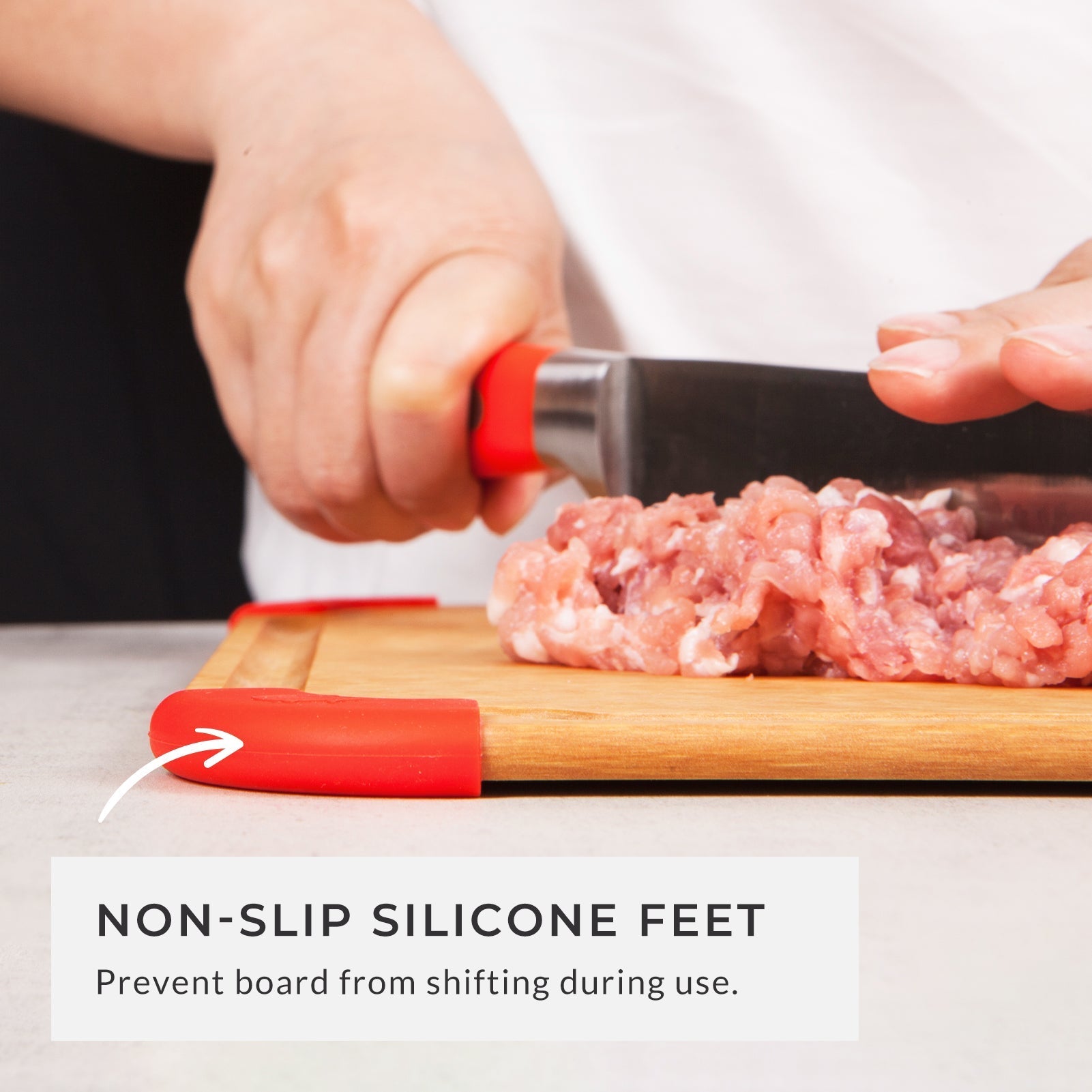 Premium Series Cutting Board - Non Slip & Color Code - Large (12 x 16 x 1/4 )