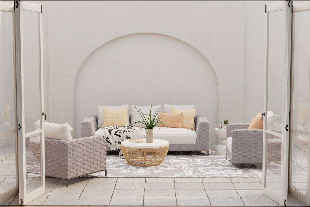 New Wrought Iron Cool Silver Rug