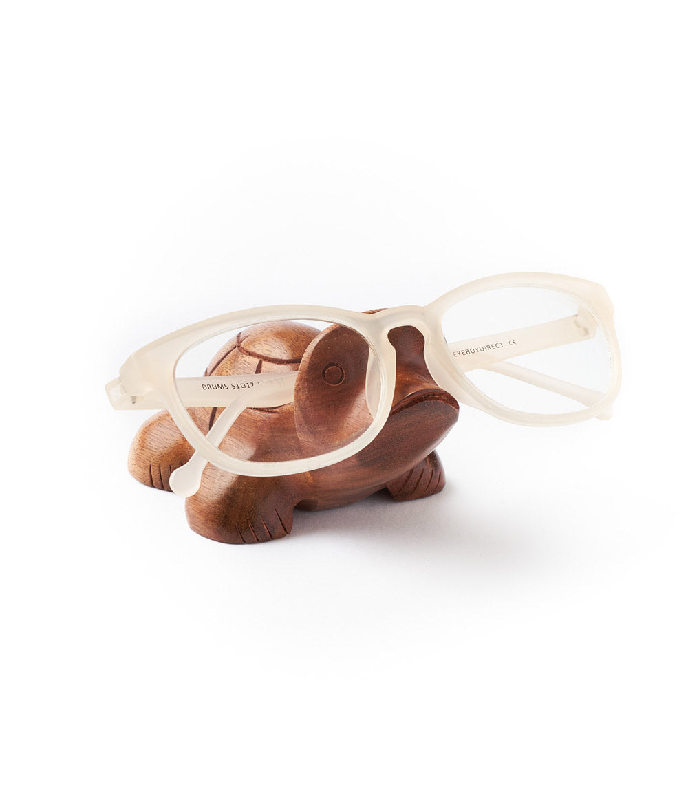 Indian Rosewood Turtle Eyeglasses Holder/Stand