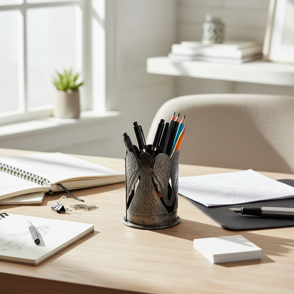 Angel Votive Pencil Holder