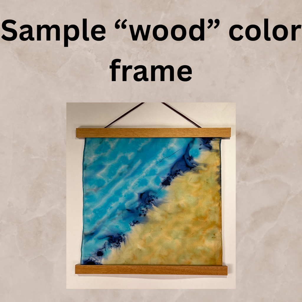 Hand-Dyed Silk Wall Hanging  - Pond Life (Large)