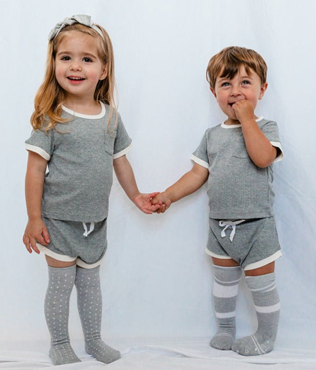 Ribbed Bamboo Shorts Set (2 Piece)