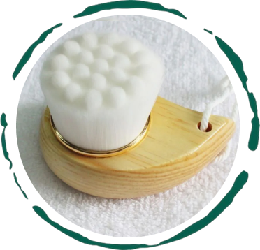 2-Pack Extra-Fine Facial Brush with Bamboo Handle