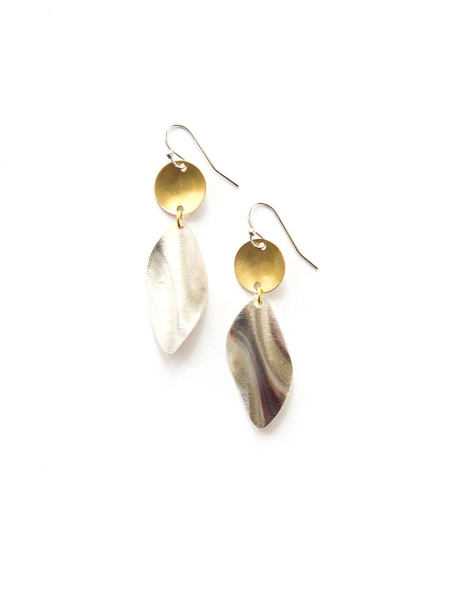 Mixed Metal Twist Earrings