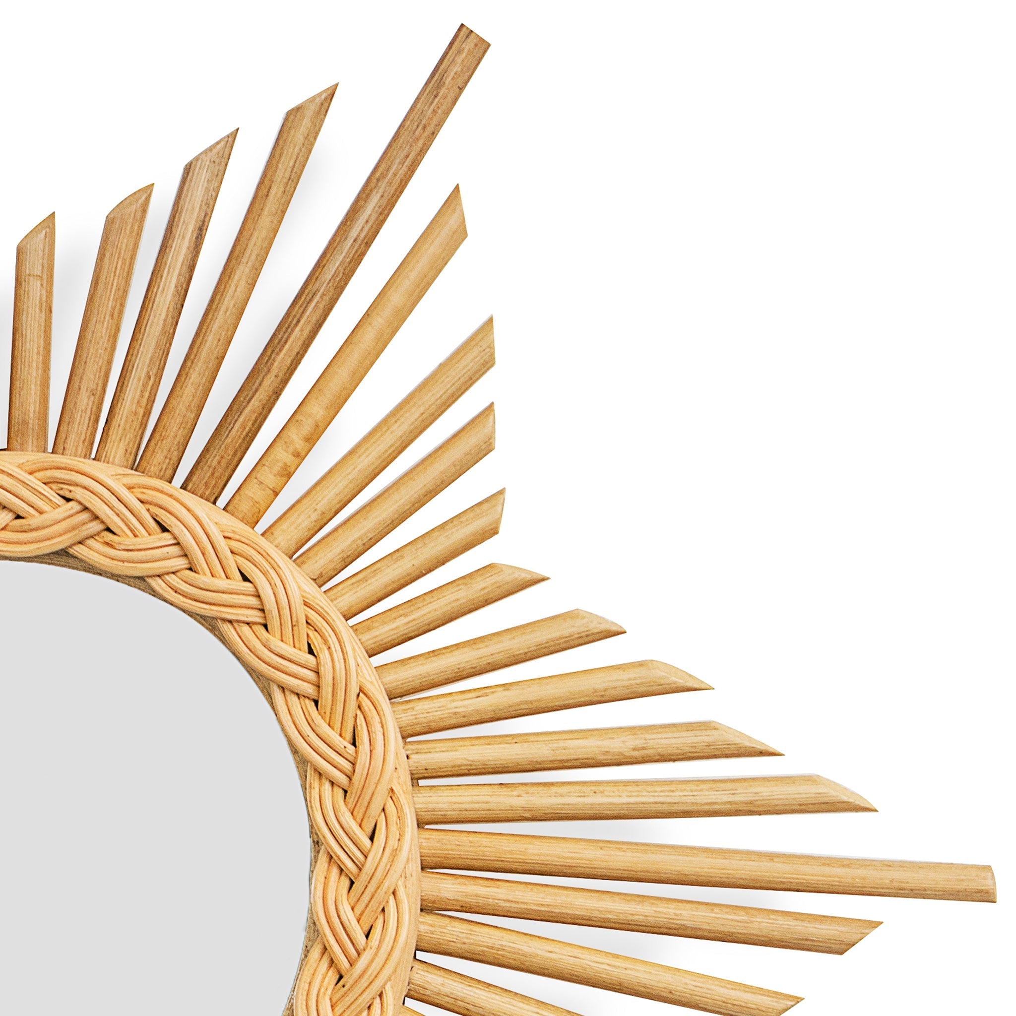 Natural Rattan Starburst Wall Mirror
