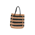 Alina All Over Striped Premium Raffia Tote