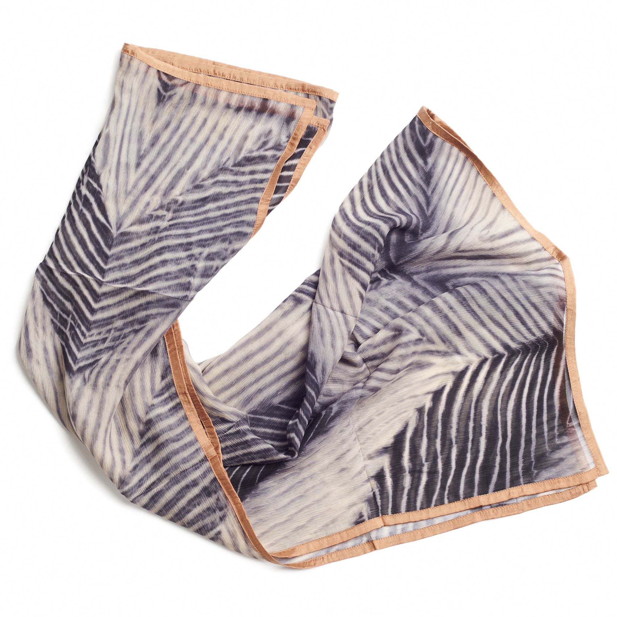 Samu Handcrafted Shibori Print Silk Chiffon Scarf