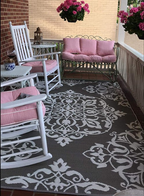 New Wrought Iron Cool Silver Rug