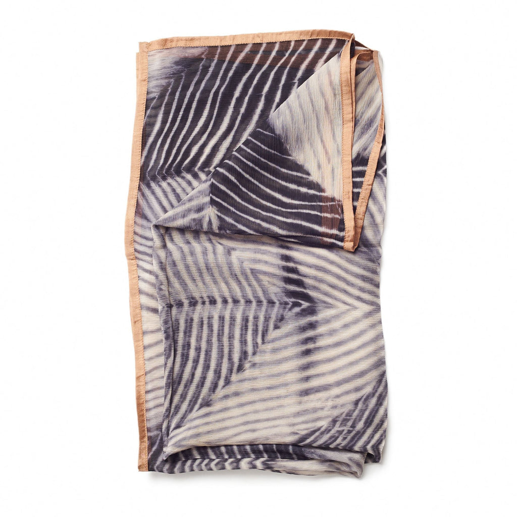 Samu Handcrafted Shibori Print Silk Chiffon Scarf