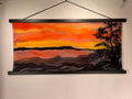 Painting on Silk - Sunset Over Penobscot Bay