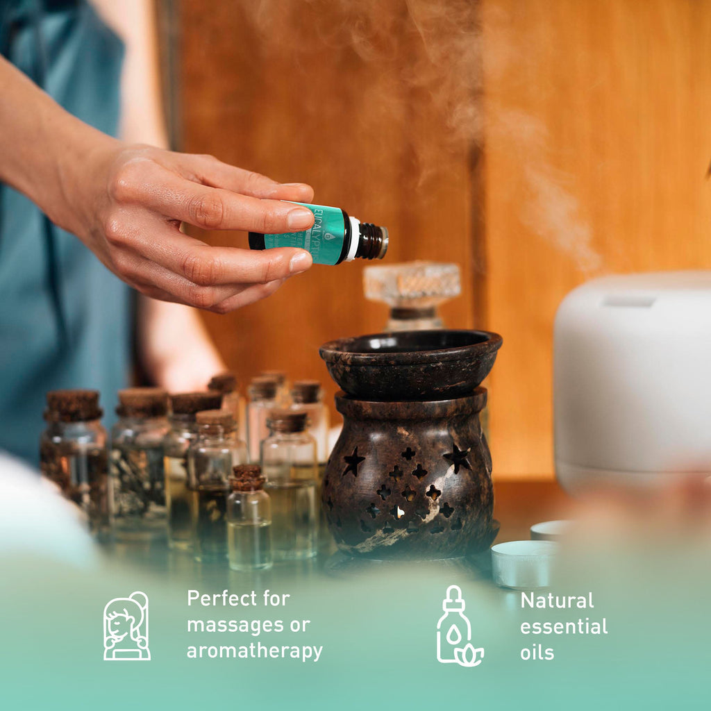 Aromatherapy Essential Oils: Lavender, Eucalyptus & Frankincense (3-Pack)