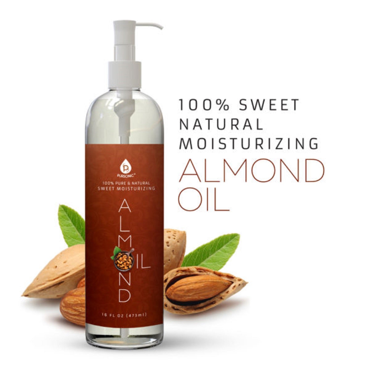 100% Pure & Natural Sweet Almond Oil (16 oz)
