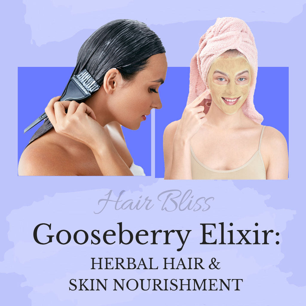 Hair Bliss Natural Amla Gooseberry Herbal Hair & Skin Conditioning Powder with Reusable Brush & Tray (12 Individual Sachets - 10gm each)